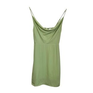 Aritzia Sun-Deh Womens Spencer Mini Cowl Neck Dress Sz XS Light Green Sleeveless